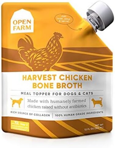 Open Farm Harvest Chicken Bone Broth for Dogs and Cats 12 Fluid Ounces