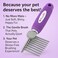 POODLIE Pet Dematting Fur Rake Comb Brush Tool Dog Rake Brush - Dog Brush for Goldendoodle &amp; Cat Comb with Long 2.5&rdquo; Steel Safety Blades Metal Dog Comb for Detangling Matted or Knotted Undercoat Hair