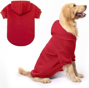 BINGPET Basic Dog Hoodie - Pet Sweatshirt Dog Hoody Hooded Pullover Jumpers Outfits for Small Medium Large Dogs