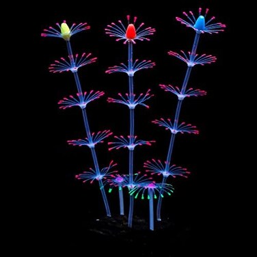 يونيكلف (بينك) - شريط زينة نبات مرجاني بتأثير متوهج من السيليكون لتزيين حوض السمك والمناظر الطبيعية لحوض السمك