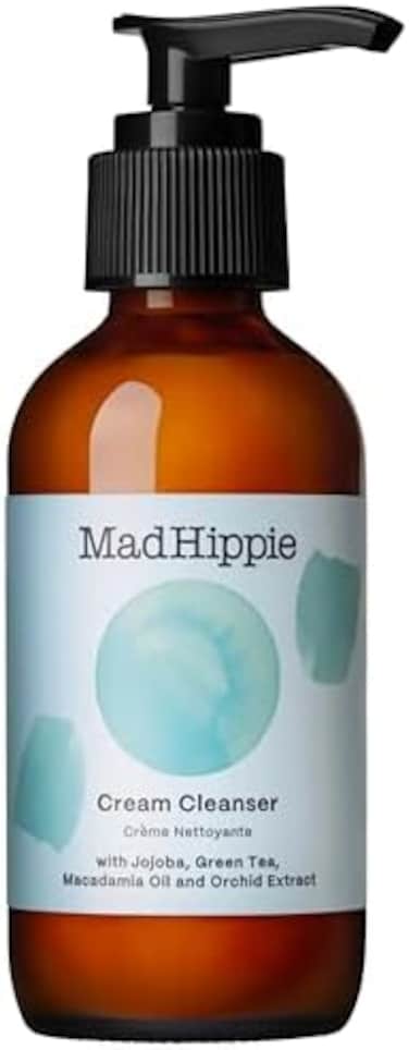 Mad Hippie Cream Cleanser - Hydrating Facial Cleanser with Jojoba Oil, Green Tea, Orchid Extract, and Hyaluronic Acid, Gentle Face Cleanser for Women/Men with Dry, Sensitive Skin, 4 Fl Oz