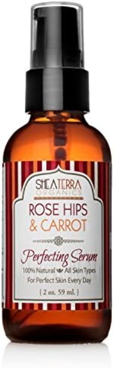 شيا تيرا اورجانيكس سيروم روز هيبس اند كاروت بيرفكتنج   علاج الوجه المضاد للتجاعيد وقطرات مضادة للشيخوخة، منتجات طبيعية بالكامل للمنزل ومستلزمات صالونات التجميل - 2 اونصة