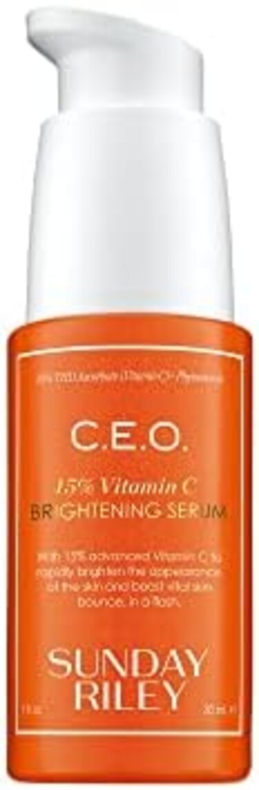 Sunday Riley C.E.O. 15% Vitamin C Brightening Serum, Orange, 1.0 Fl oz(pack of 1)