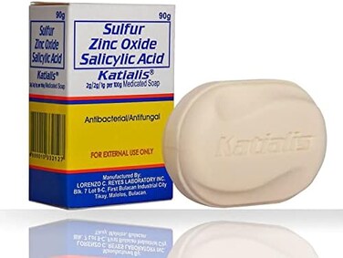 Katialis SOAP Sulfur Zinc Oxide Salicylic Acid Anti Fungal Anti Bacterial Soap 90 grams