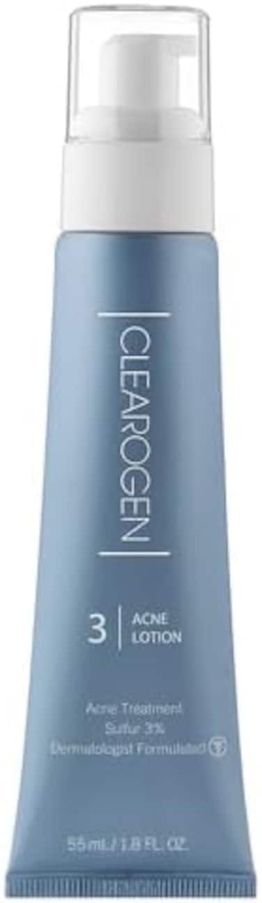 Clearogen Sensitive Skin Sulfur Acne Lotion, Acne Treatment, Sulfur Cream, Sulfur Ointment, Sulfur Spot Treatment, Sulfur Acne Treatment Cream 1.8 FL Oz