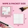 La Fresh Travel Lite Makeup Remover Cleansing Travel Wipes - Natural &amp; Biodegradable Wipes, for Waterproof Makeup, Vitamin E - Individually Sealed Packets (50 Count)