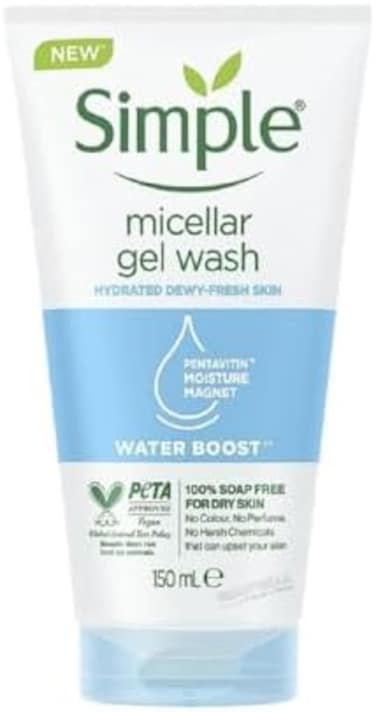 Simple Water Boost Micellar Gel Facial Wash, 5 Oz (150 ML) (1 Count)