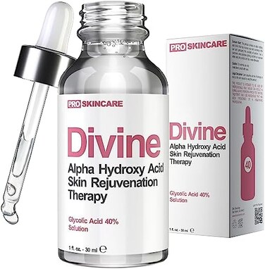 Divine Derriere Glycolic Acid 40% Chemical Peel - Intense Alpha Hydroxy Acid Skin Peel For Acne Scarring, Wrinkles, Fine Lines and Brown Spots. 1 fl oz 1 Fl Oz.