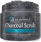 M3 Naturals Activated Charcoal Scrub Infused with Collagen &amp; Stem Cell All Natural Body &amp; Face Skin Care Exfoliating Blackheads Acne Scars Pore Minimizer Reduces Wrinkles Anti Cellulite12 OZ