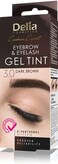 Delia Cosmetics - DARK BROWN Eyebrow &amp; Eyelashes Tint, Innovative Formula, Easy 15 Applications, Full Treatment Kit