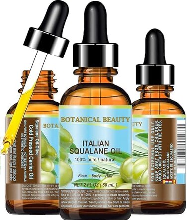 Botanical Beauty SQUALANE Italian Olive. 100% Pure Natural Undiluted Oil. 2 fl.oz- 60ml. 100% Ultra-Pure Moisturizer for Face, Skin, Body, Hair. Reliable 24/7 skincare protection