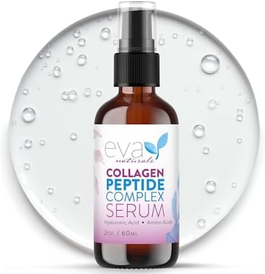 Eva Naturals Eva Naturals Peptide Complex Serum (2 Oz) - The Ultimate Anti-Aging Facial Serum That Reduces Wrinkles And Boosts Collagen - Heals And Repairs Skin While Improving Tone And Texture - Hyal
