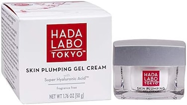 Hada Labo Tokyo Skin Plumping Gel Cream 1.76 Fl Oz - with Super Hyaluronic Acid &amp; Collagen - 24 Hour Moisture &amp; visible Line Plumping Fragrance &amp; Paraben Free Non-Comedogenic (Packaging May Vary)