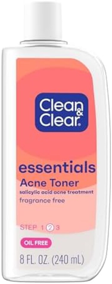 Clean &amp; Clear Essentials Oil-Free Deep Cleaning Facial Astringent with Salicylic Acid Acne Medication for All Skin Types - 240 ml