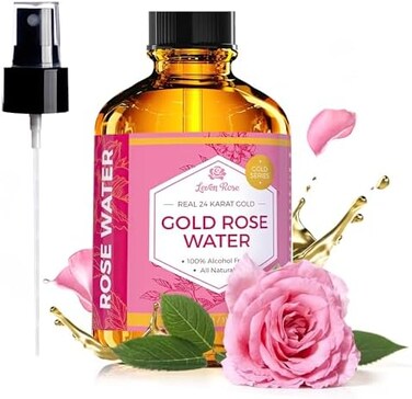 Leven Rose (Gold water) - 24 Karat Gold Water Toner Organic Natural Moroccan 24K Toner 120ml
