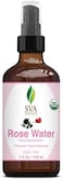 SVA ORGANICS USDA Certified Organic Rose Water Facial Toner (118 ml) 4 Oz - 100% Pure Natural, Unrefined by SVA Organics   Aromatherapy Reduce Dark Circles, Pores, Wrinkle, Moisturizer, Skin Care