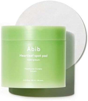 Abib Heartleaf Spot Pad Calming Touch 80 Pads I Toner Pad for Face, Refreshing Hydrating, Redness Relief