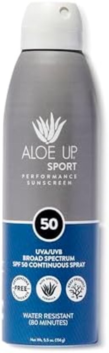 Aloe Up Pro Ultra Sport SPF 50 Sun Care - Men's Metallic/Light Blue/6-Ounce AD