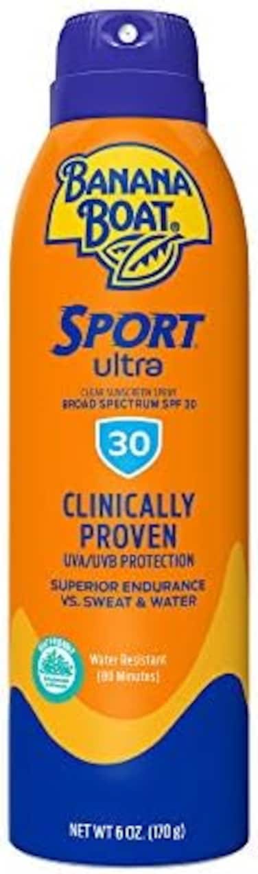 Banana Boat Sunscreen Ultra Mist Sport Performance Broad Spectrum Sun Care Sunscreen Spray - SPF 30, 6 Ounce