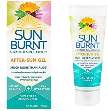 Sunburnt Ultra Hydrating Aloe Vera Gel , With Natural Organic Aloe Vera Calendula, Echinacea &amp; Hyaluronic Acid to help soothe, hydrate, cool dry skin, provide soothing relief, 6 Ounce