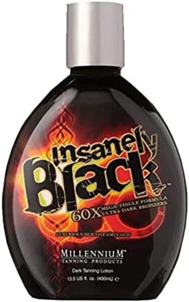 لوشن سرير انسانلي بلاك هوت تينجل من ميلينيوم تانينج برودكتس مع برونزر، 13.5 اونصة سائلة (400 مل)