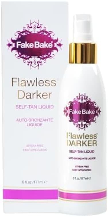 Fake Bake Flawless Darker Self-Tan Liquid for Unisex - 6 oz Body Spray