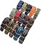 ArtStyle Watch Band with Colorful Nylon Material Strap and Heavy Duty Brushed Buckle