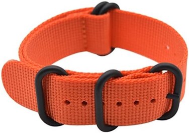 ArtStyle Watch Band with Ballistic Nylon Material Strap and High-End Black Buckle (Matte Finish Buckle)