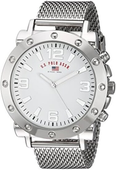 U.S. Polo Assn. Mens Quartz Watch, Analog Display And Stainless Steel Strap - US8815