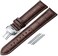 iStrap Uhrenarmb&auml;nder - Krokodilmuster Echtes Leder M&auml;nner Frauen - Bereitstellungsschnalle mit Druckknopf Armband - 18mm 19mm 20mm 21mm 22mm 24mm - Schwarz Braun
