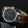 iStrap Uhrenarmb&auml;nder - Krokodilmuster Echtes Leder M&auml;nner Frauen - Bereitstellungsschnalle mit Druckknopf Armband - 18mm 19mm 20mm 21mm 22mm 24mm - Schwarz Braun