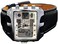 ShoppeWatch Mens Referee Sports Watch Big Square Face LED Dual Time Analog Digital Light Up Dial Stopwatch Leather Band Reloj Deportivo para Hombre Cronometros Wacht