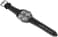 Avaner Mens Punk Unique Big Face Analog Dual Time Quartz Business Casual Watch with Decorative Compass and Thermometer Dial Black Leather Strap