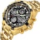 GOLDEN HOUR Luxury Stainless Steel Analog Digital Watches for Men Male Outdoor Sport Waterproof Big Heavy Wristwatch