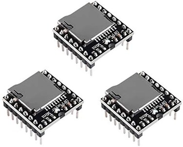 UMLIFE 3PCS Mini MP3 Player Audio Module MP3 Voice Decode Board TF Card U Disk IO/Serial Port/AD Board DFPlayer Audio Voice Music Module for Arduino