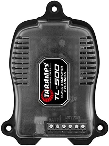 تارامبس مضخم صوت تي ال 500 90 واط ار ام اس عند 2 اوم، 2 × 45 واط ار ام اس، قناتين من الفئة دي، مضخم صوت للسيارة، ستيريو، نظام ايه ار تي، تفعيل تلقائي، 8~16 فولت تيار مستمر، اسود، صغير