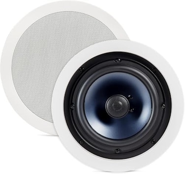 Polk Audio Polk Audio RC60i 2-way Premium In-Ceiling 6.5" Round Speakers, Set of 2 Perfect for Damp and Humid Indoor/Outdoor Placement - Bath, Kitchen, Covered Porches (White, Paintable Grille)