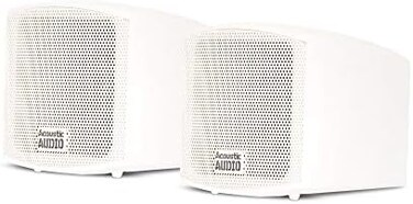Acoustic Audio by Goldwood AA321W Mountable Indoor Speakers 400 Watts White Bookshelf Pair