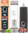 Pure Zen Tea Tumbler with Infuser - Double Wall Glass Travel Tea Mug with Stainless Steel Filter - Leakproof Tea Infuser Bottle with Strainer for Loose Leaf Tea and Fruit Water 13 Ounce