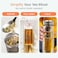Pure Zen Tea Tumbler with Infuser - Double Wall Glass Travel Tea Mug with Stainless Steel Filter - Leakproof Tea Infuser Bottle with Strainer for Loose Leaf Tea and Fruit Water 13 Ounce