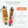 Pure Zen Tea Tumbler with Infuser - Double Wall Glass Travel Tea Mug with Stainless Steel Filter - Leakproof Tea Infuser Bottle with Strainer for Loose Leaf Tea and Fruit Water 13 Ounce