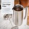 Frieling Double-Walled Stainless Steel French Press - 23 Oz Brushed Insulated Coffee Maker - Portable Metal Coffee Pot