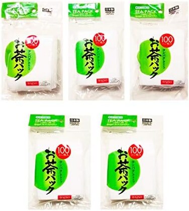 Daiso 5x100pcs Disposable Filter Bags for Loose Tea -Hard type