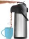 CRESIMO 101 Oz (3L) Airpot Thermal Coffee Carafe/Lever Action/Stainless Steel Insulated Thermos / 12 Hour Heat Retention / 24 Hour Cold Retention