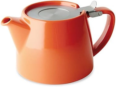 FORLIFE Stump 18-Ounce Teapot with SLS Lid and Infuser 16-Ounce / 473 ml Orange 309-CAR