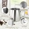 HULISEN 6.8oz/200ml Milk Pitcher, Stainless Steel Espresso Latte Steaming Frothing Pitcher, Coffee Milk Frother Maker, Pour Cup