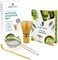 Jade Leaf Matcha Traditional Starter Set - Bamboo Whisk (Chasen), Bamboo Scoop (Chashaku), Stainless Steel Sifter, Preparation Guide
