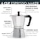 Primula Aluminum Espresso Maker - Aluminum - For Bold, Full Body Espresso &ndash; Easy to Use &ndash; Makes 1 Cup 6 Cups PES-3306