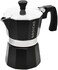 GROSCHE Milano Stovetop Espresso Maker Moka Pot 3 espresso Cup - 5 oz, Black - Cuban Coffee Maker Stove top coffee maker Moka Italian espresso greca coffee maker brewer percolator