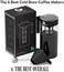 Coffee Gator Cold Brew Coffee Maker - 47 oz Iced Tea and Cold Brew Maker and Pitcher w/Glass Carafe, Filter, Funnel &amp; Measuring Scoop - Black